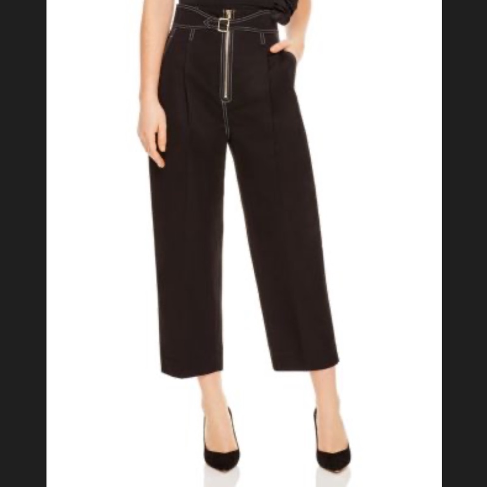 Sandro Gatiene Cropped Wide-Leg Pants
